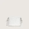 Damen-Minitasch-Star Bag aus silberlaminiertem Leder mit Ton-in-Ton-Stern