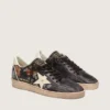 Damen-Modell «Ball Star LTD» aus Ebenholz-Nappa mit mehrfarbiger Stickerei und weissem Stern