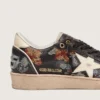 Damen-Modell «Ball Star LTD» aus Ebenholz-Nappa mit mehrfarbiger Stickerei und weissem Stern