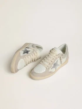 Damen-Modell «Ball Star LTD» aus Nappaleder und Wildleder mit silbernem Lederstern und Swarovski-Kristallen