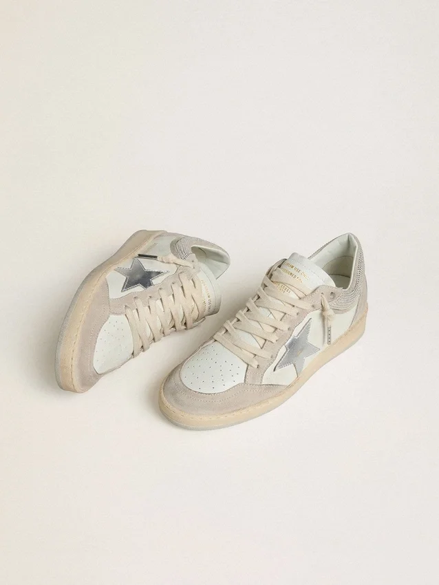 Damen-Modell «Ball Star LTD» aus Nappaleder und Wildleder mit silbernem Lederstern und Swarovski-Kristallen