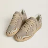 Damen-Modell «Ball Star LTD» aus Wildleder mit Stern aus Metallic-Leder und Fersenlasche aus Zebra-Ponyfell