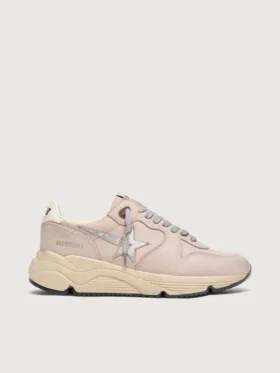 Damen-Running Sole aus puderrosa Leder mit silbernem Stern
