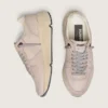 Damen-Running Sole aus puderrosa Leder mit silbernem Stern