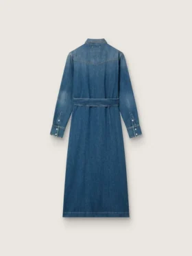 Damen-Shirtkleid aus Denim mit Gürtel