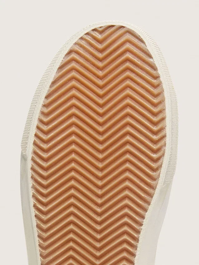 Damen-Slide aus weissem Leder mit silbernem Glitzerstern und rosa Lederakzent