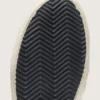Damen-Slide in Schwarz und Silberglitzer mit Lederstern und Metallic-Akzenten