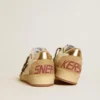Damen-Sneaker «Ball Star» aus Nappa und Wildleder mit Stern aus Ponyfell und metallischer Fersenlasche