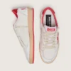 Damen-Sneaker «Ball Star» aus weissem Leder mit rotem Stern und Fersenlasche