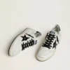 Damen-Sneaker «Ball Star Wishes» aus Nappa mit schwarzem Naplak-Stern und Fersenlasche