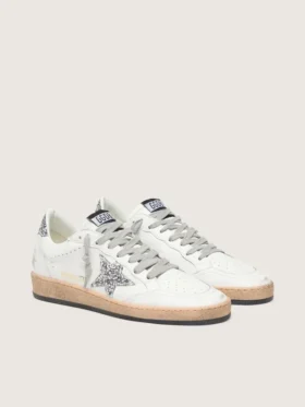 Damen-Sneaker «Ball Star Wishes» aus Nappaleder mit Glitzerstern und Fersenlasche