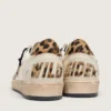 Damen-Sneaker «Ball Star Wishes» mit Stern aus Wildleder und Fersenlasche aus Ponyfell mit Leopardenmuster