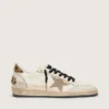 Damen-Sneaker «Ball Star Wishes» mit Stern aus Wildleder und Fersenlasche aus Ponyfell mit Leopardenmuster