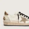 Damen-Sneaker «Ball Star Wishes» mit Stern aus Wildleder und Fersenlasche aus Ponyfell mit Leopardenmuster