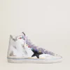 Damen-Sneaker «Francy Penstar LAB» mit schwarzem Lederstern und mehrfarbigen Nieten