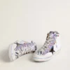 Damen-Sneaker «Francy Penstar LAB» mit schwarzem Lederstern und mehrfarbigen Nieten