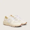 Damen-Sneaker «Running Sole» aus Mesh und weissem Nappa