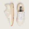 Damen-Sneaker «Running Sole» aus Mesh und weissem Nappa