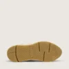 Damen-Sneaker «Running Sole» aus Nappa und braunem Wildleder mit einem Stern aus Swarovski-Kristallen
