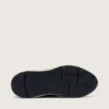 Damen-Sneaker «Running Sole» aus schwarzem Nappa und Wildleder