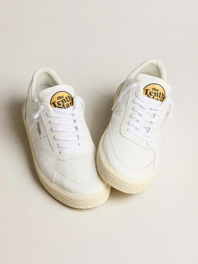 Damen-Sneaker «Tenth Star» aus weissem Leder