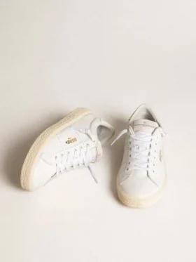 Damen-Tennissneaker aus weissem Leder