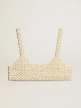 Damen-Top mit Perlenkette