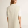 Damen-Weste aus Wollmischung in Khaki