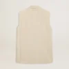 Damen-Weste aus Wollmischung in Khaki