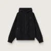 Damen-Windjacke aus schwarzem Nylon mit Ton-in-Ton-Kristallen