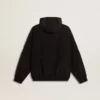 Damen-Windjacke aus schwarzem Nylon mit Ton-in-Ton-Kristallen