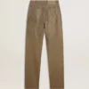 Damenhose aus Baumwolle in Khaki mit Swarovski-Effekt in Farbverlauf