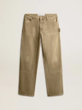 Damenhose aus Baumwolle mit Used-Look