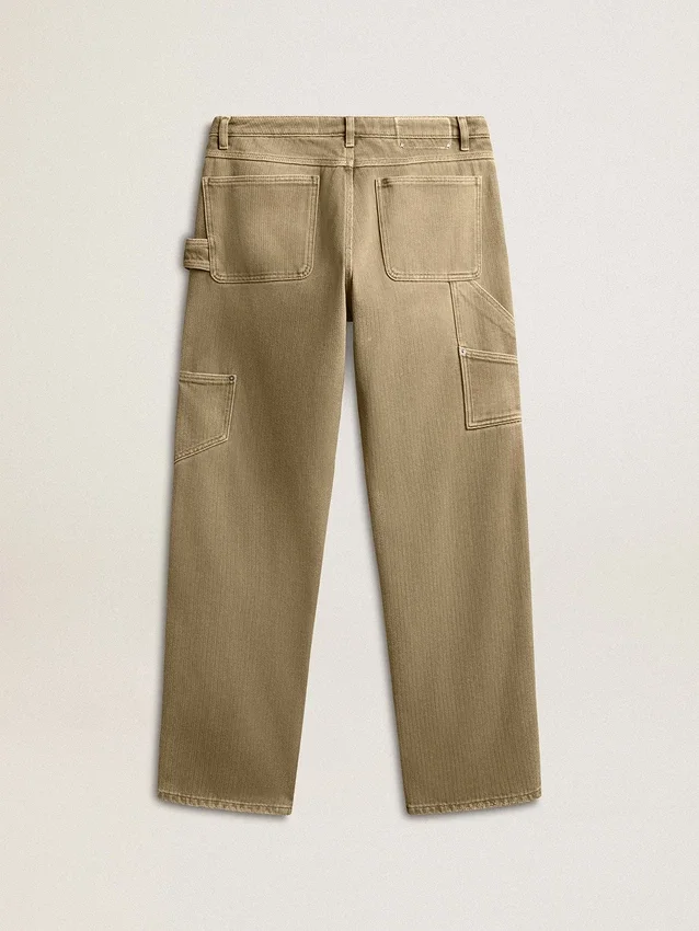 Damenhose aus Baumwolle mit Used-Look
