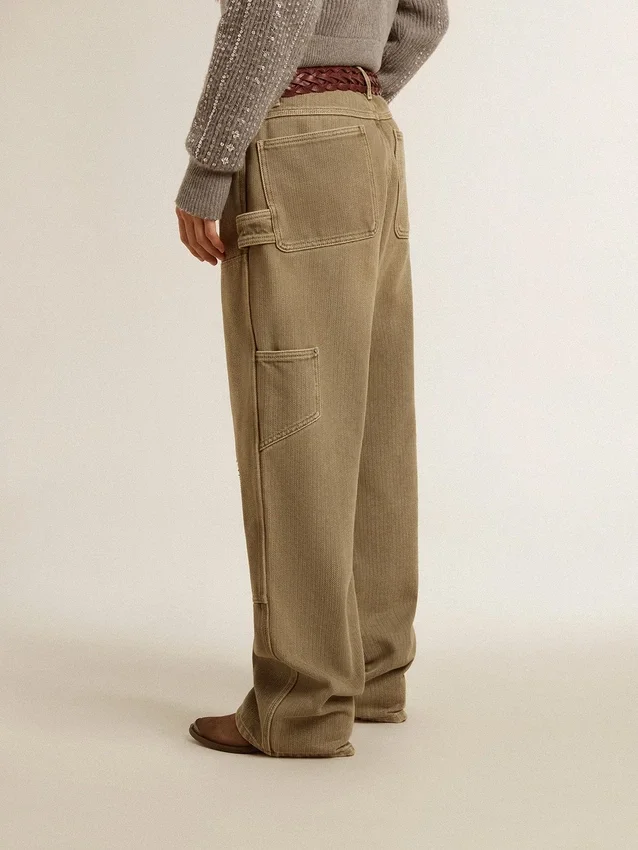 Damenhose aus Baumwolle mit Used-Look