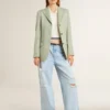 Damenhose aus Denim im Used-Look