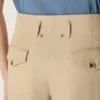 Damenhose aus Wollgabardine in Sand