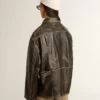 Damenjacke aus gealtertem braunem Nappaleder