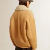 Damenjacke aus Schafsfell mit breitem Shearling-Schalkragen