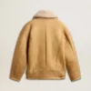 Damenjacke aus Schafsfell mit breitem Shearling-Schalkragen