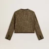 Damenjacke «Journey» aus Wolltweed mit kaffeefarbenen Wildlederdetails