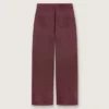 Damenjeans aus burgunderrotem Denim