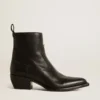 Debbie-Stiefel für Damen aus schwarzem Leder
