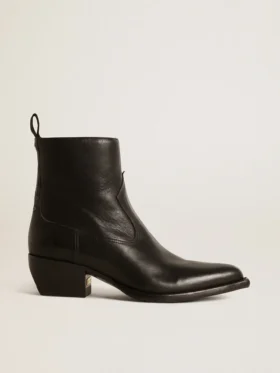 Debbie-Stiefel für Damen aus schwarzem Leder