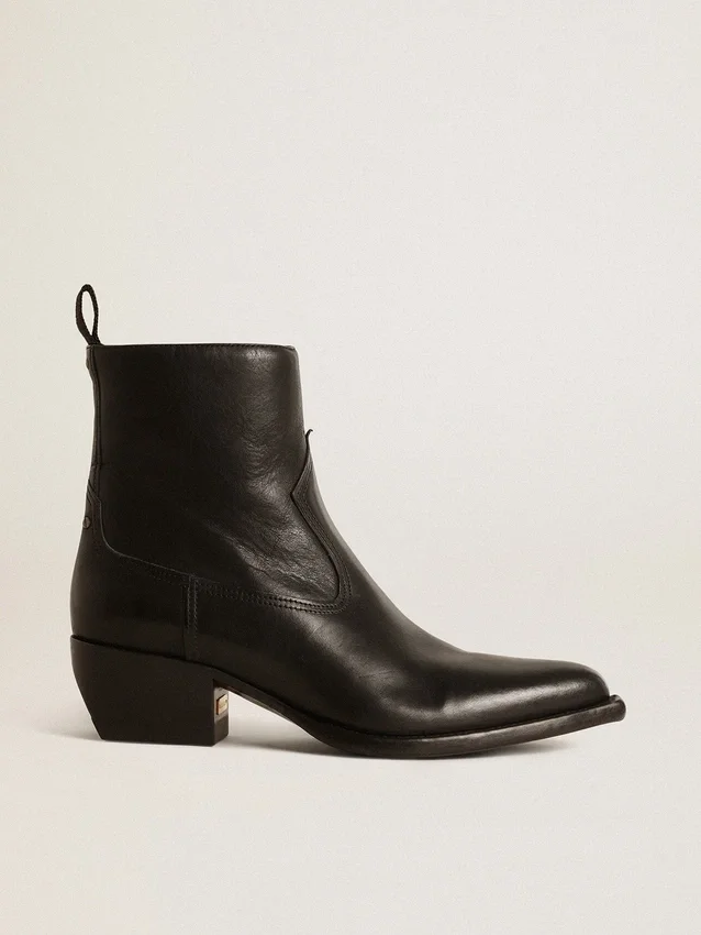 Debbie-Stiefel für Damen aus schwarzem Leder