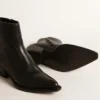 Debbie-Stiefel für Damen aus schwarzem Leder