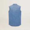 Denim-Kleid für Mädchen mit Knoten vorne und Stickerei
