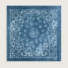 Denimblauer Schal aus der Golden Collection mit Paisley-Muster
