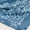 Denimblauer Schal aus der Golden Collection mit Paisley-Muster