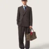 Denimblauer Schal aus der Golden Collection mit Paisley-Muster